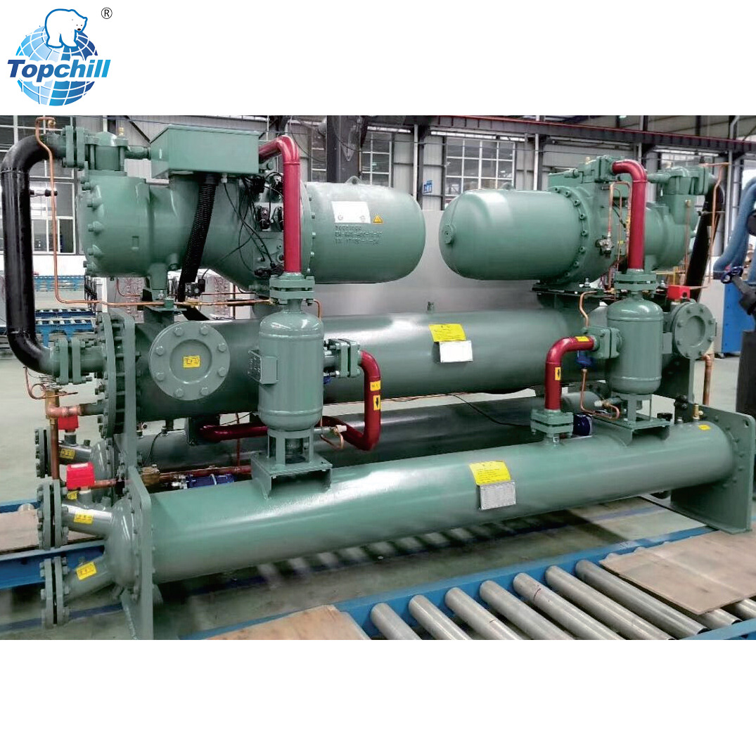 Industrial chiller system modulating capacity for cold storage facility