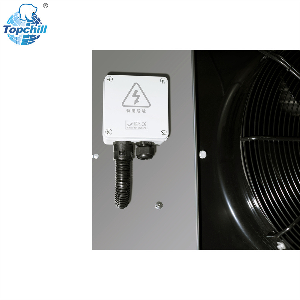Side blow evaporator installation in workshop